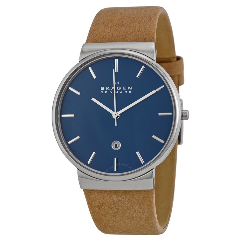 Skater Anchor Blue Dial Tan Leather Men’s Watch